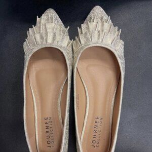 NWOB Journee Collection Gold Flats - WIDE WIDTH